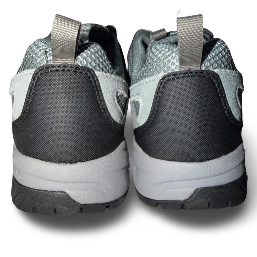 Mens Hiking Shoes Light Gray Black Mesh Leather Trail Sneaker Sz 9.5 - Picture 13 of 16
